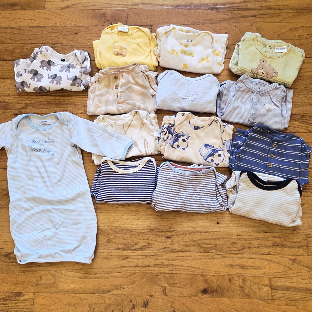 0-3 Month Baby Sleep Gowns Bundle